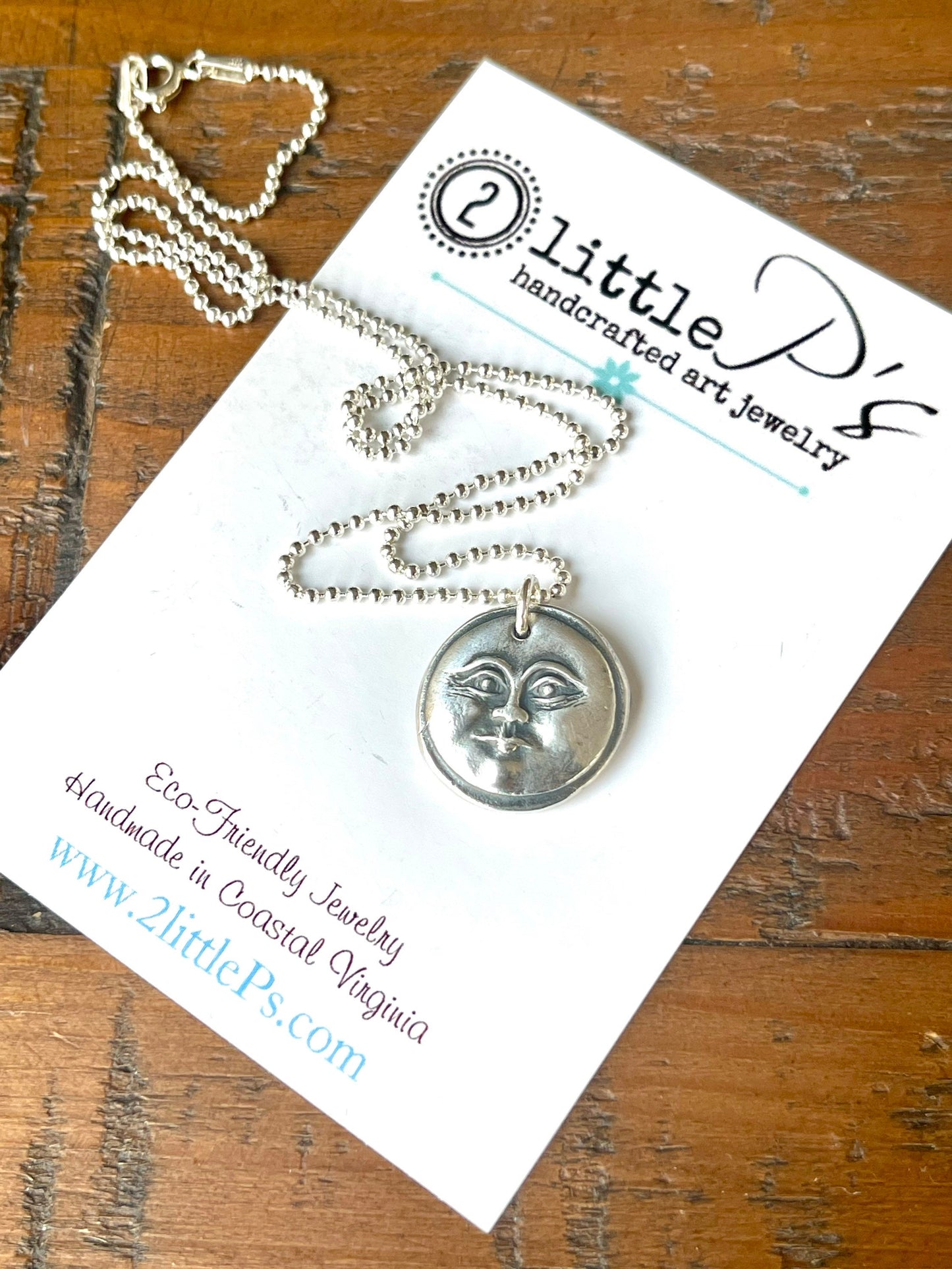 Moon Jewelry MOON FACE Necklace Gift for her MOON Pendant Night Sky Lover