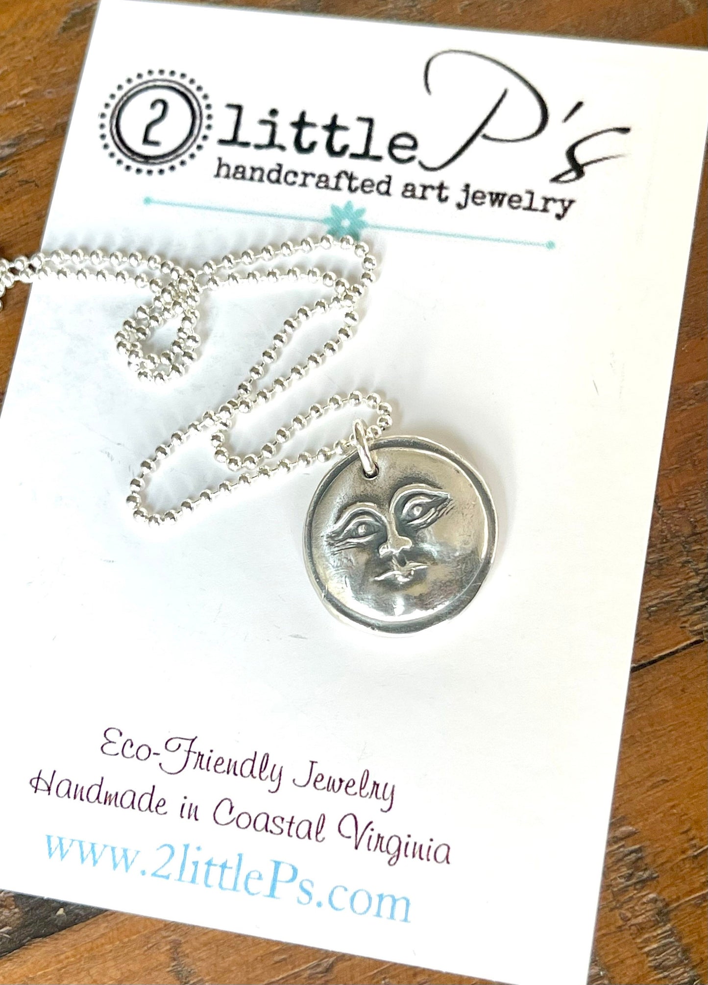 Moon Jewelry MOON FACE Necklace Gift for her MOON Pendant Night Sky Lover