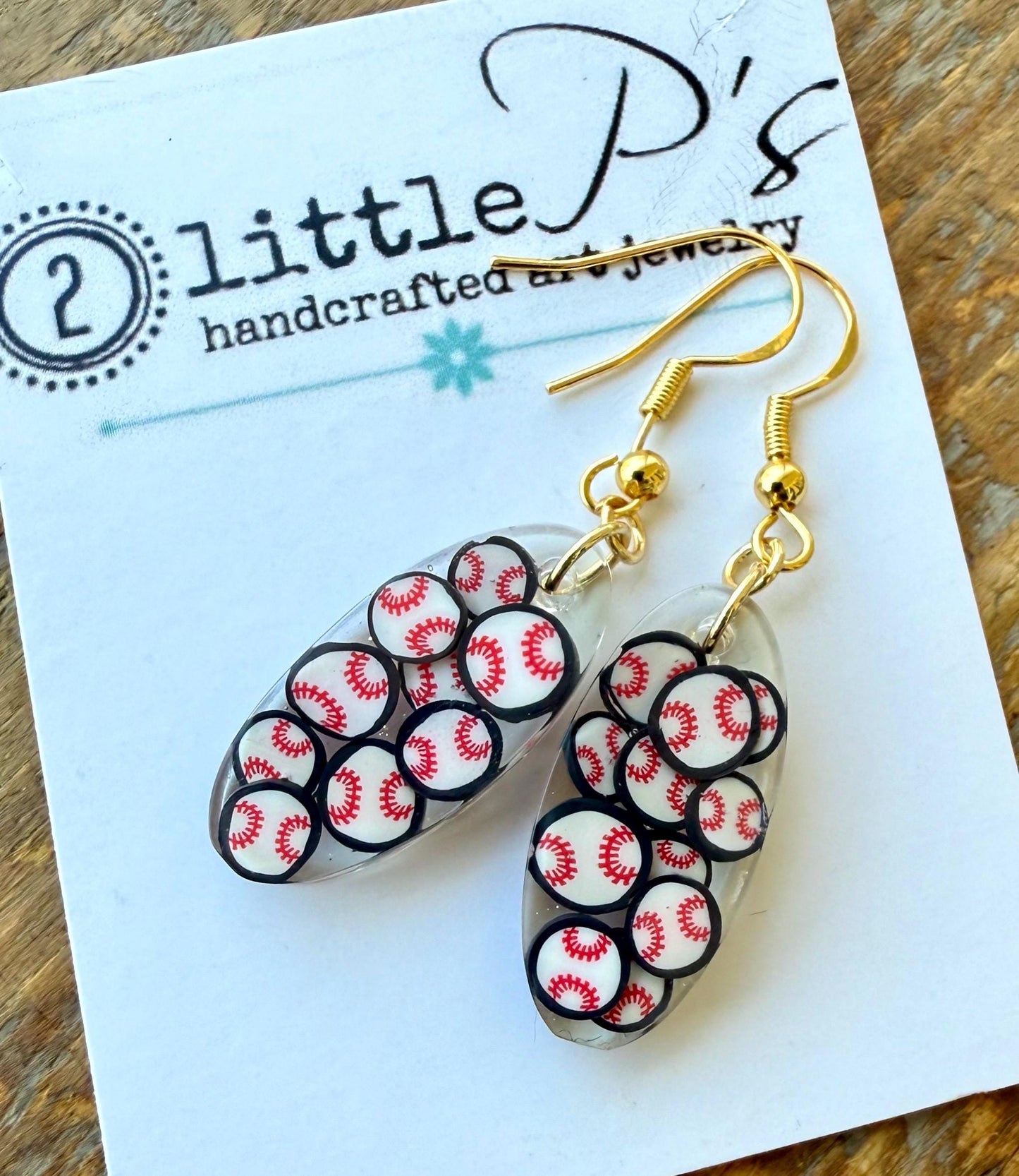 Baseball Resin Earrings – Handcrafted Sports Fan Jewelry for Game Day