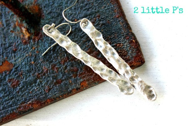 Art Jewelry ~ Handmade Pure Fine Silver Hammered Earrings