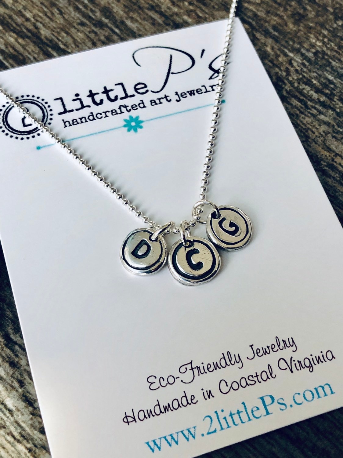Typewriter Keys Personalized Jewelry Minimalist Letter Necklace Letter Typewriter Charms Choose YOUR LETTERS (THREE)
