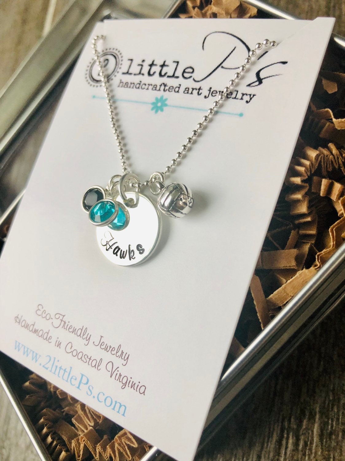 Personalized Jewely Team Volleyball Necklace, Band, Colorguard, YOU PERSONALIZE Team Gift, Volleyball, Gift for her