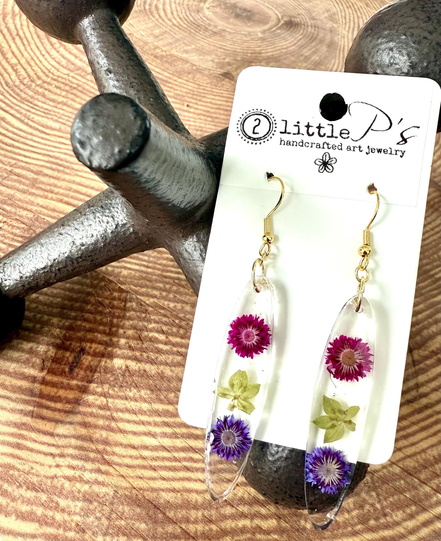 Pressed Flower Resin Earrings | Real Flower Jewelry | Botanical Dangle Earrings | Handmade Nature Earrings | Gift for Her