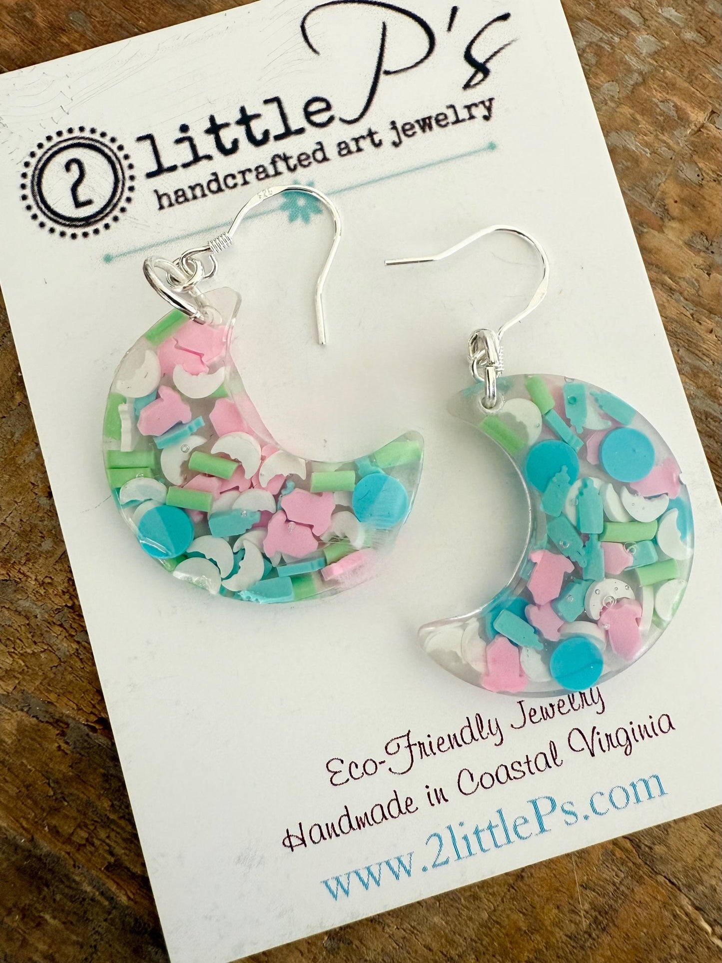 Over the Moon Handmade Earrings New Baby Unique Jewelry