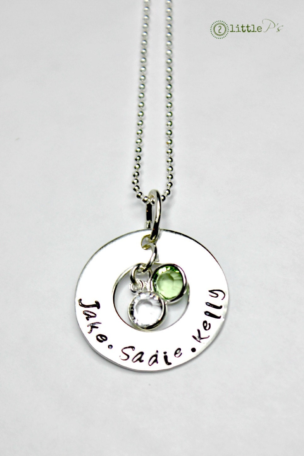 Mom Jewelry Handstamped Sterling Silver Infinity Necklace for Mothers and Grandmothers