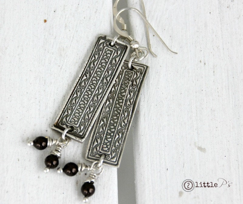 As Seen on Hart of Dixie, Boho, Gift for Her,Textured Art Jewelry, Handcrafted Pure Silver