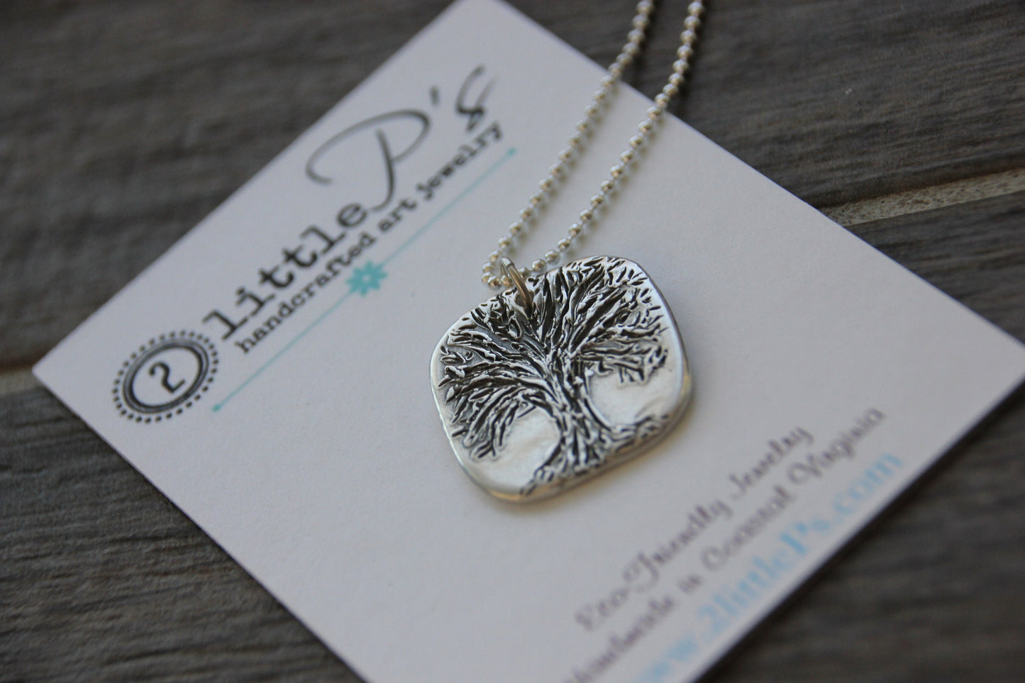 Tree of LIfe Pendant, 99 Percent Pure Silver Necklace, Handcrafted, Pure Silver, Sterling Silver Bead Chain