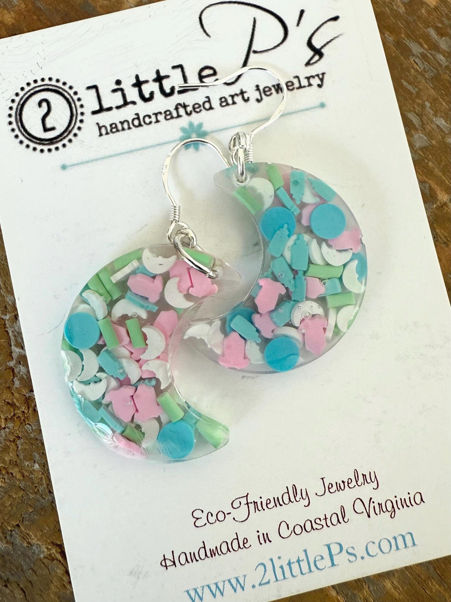 Over the Moon Handmade Earrings New Baby Unique Jewelry