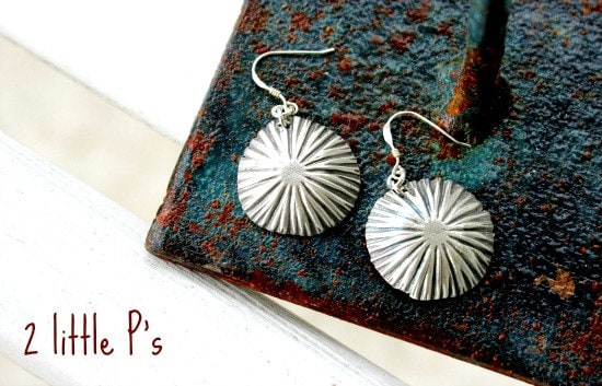 READY to SHIP - SALE - Art Jewelry Gift for Her Earthy Pure Fine Silver Artisan Starburst Earrings