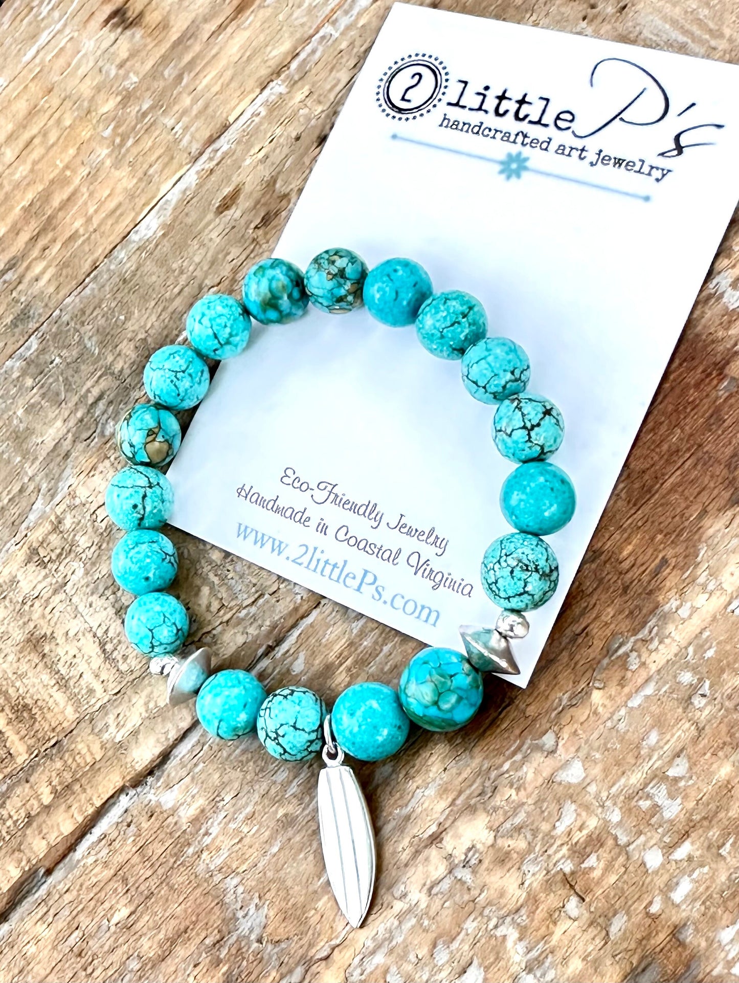 Surfer Stackies, Elastic Stretch Bracelet, Surfboard Charm Bead Bracelets, Gift for her