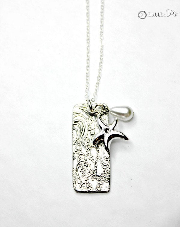 Beach Jewelry, Ocean inspired, Cool Water, Tidal Necklace, Nautical Jewelry, Nautical Necklace