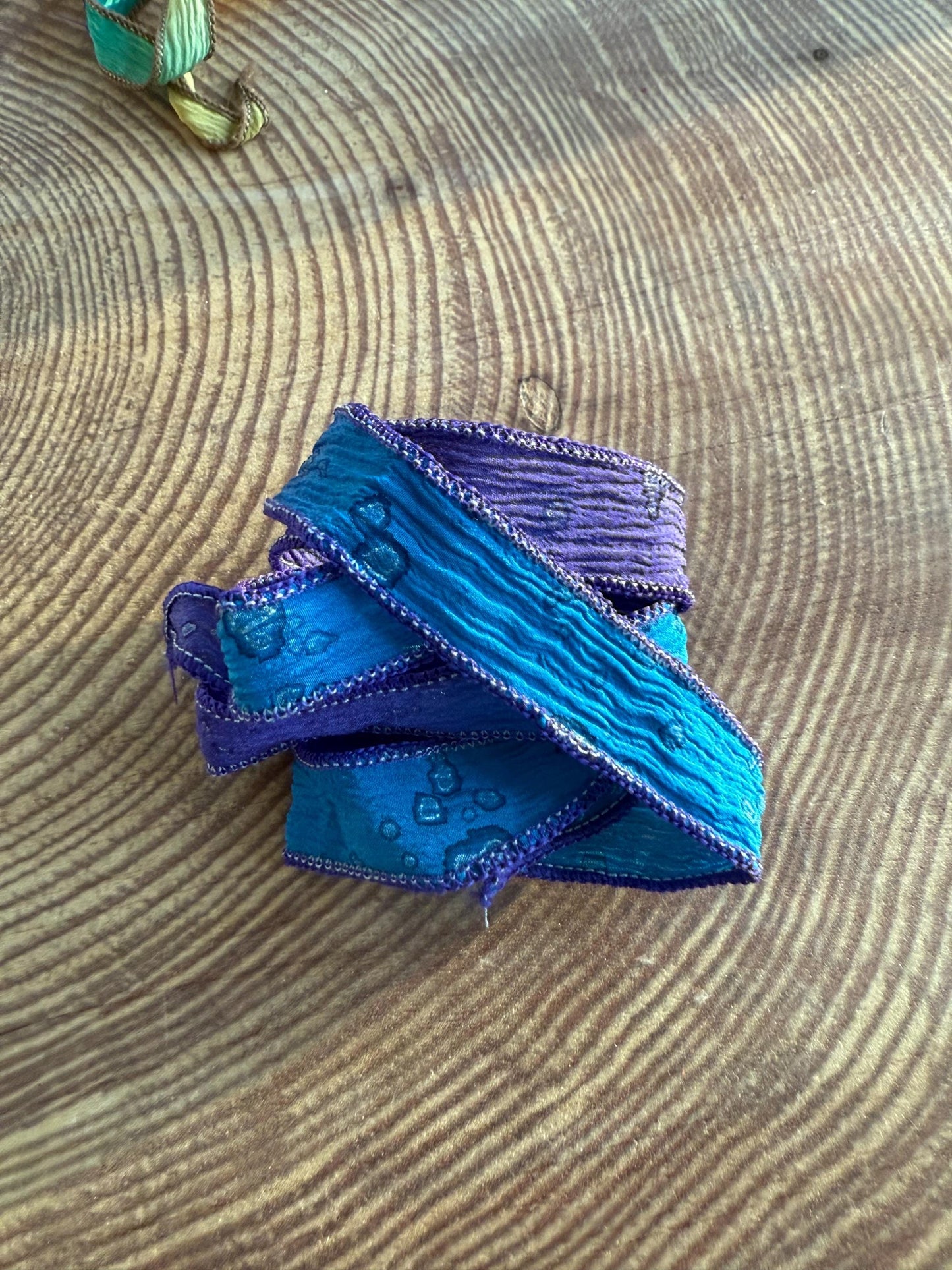 Silk Wrap Ribbon, Silk Ribbon Wrap ~ Starry Night Silk Wrap Ribbon - One Ribbon