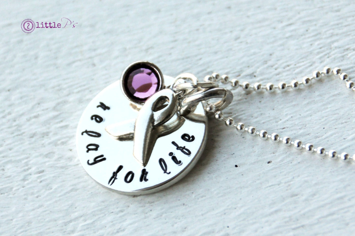 Relay for Life Necklace, Cancer Sucks, Faith Hope and Love, Gift for her