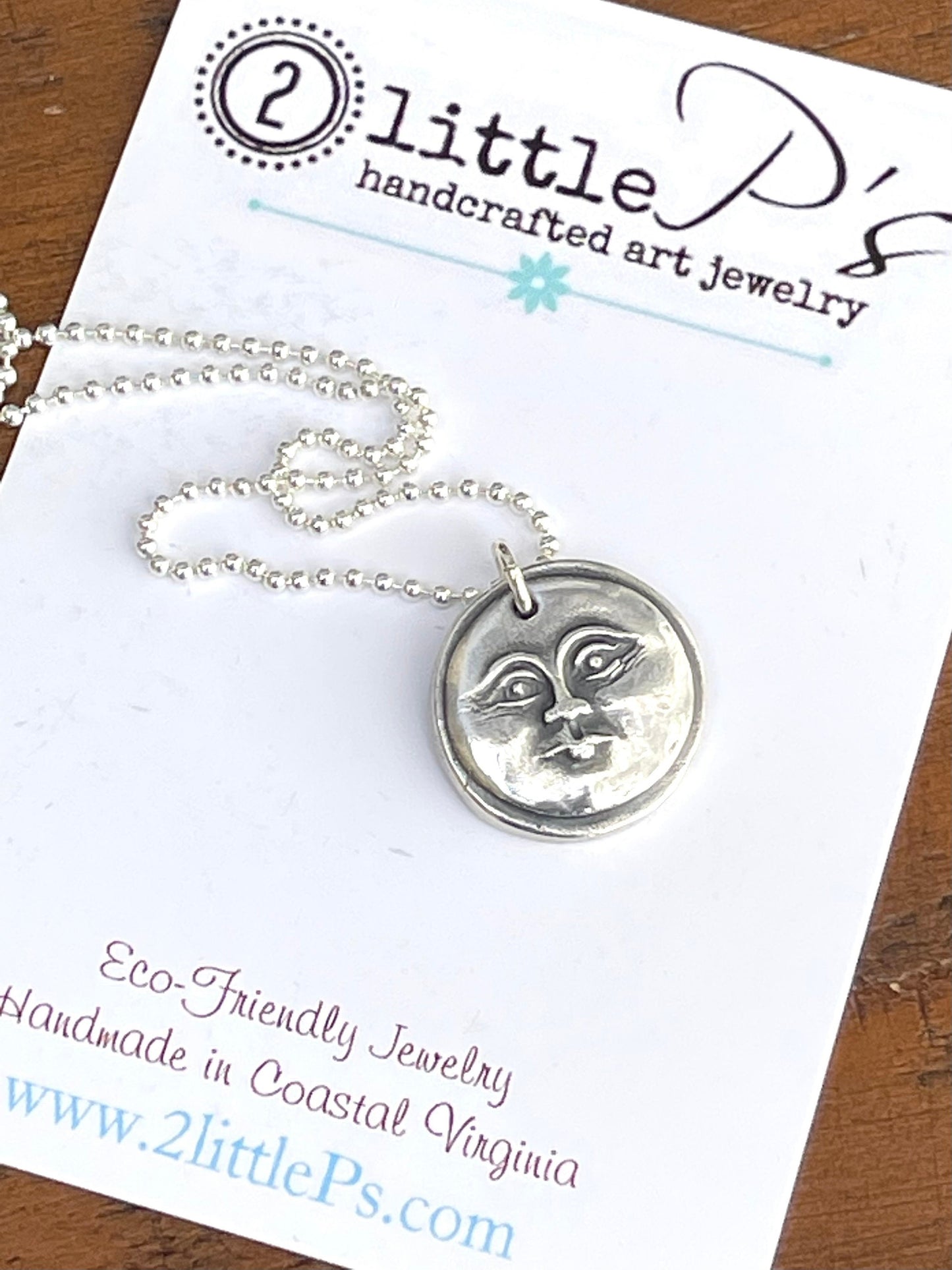 Moon Jewelry MOON FACE Necklace Gift for her MOON Pendant Night Sky Lover