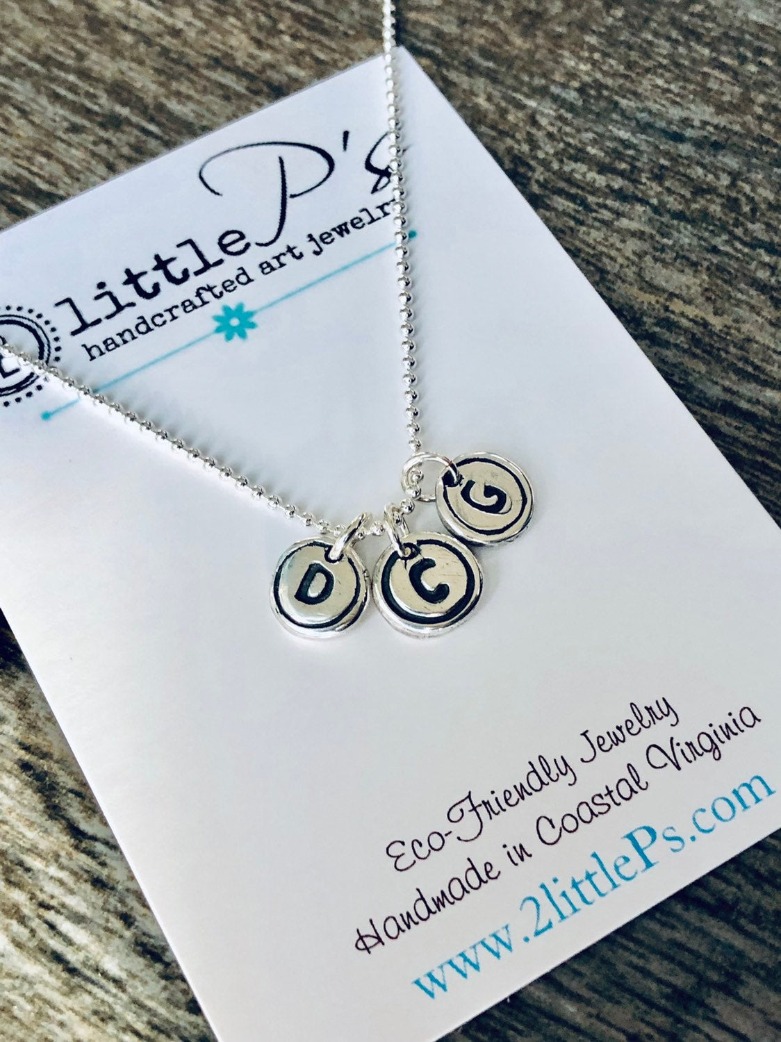 Typewriter Keys Personalized Jewelry Minimalist Letter Necklace Letter Typewriter Charms Choose YOUR LETTERS (THREE)