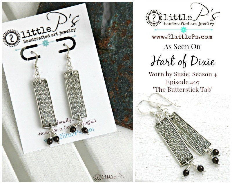 As Seen on Hart of Dixie, Boho, Gift for Her,Textured Art Jewelry, Handcrafted Pure Silver
