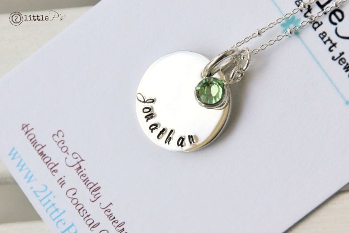 Mom Necklace, Hand Stamped Gift for Her, New Mother Jewelry, Gift for Mom