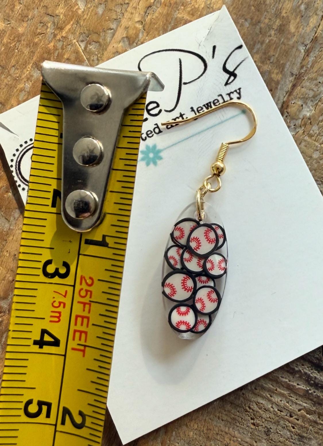 Baseball Resin Earrings – Handcrafted Sports Fan Jewelry for Game Day