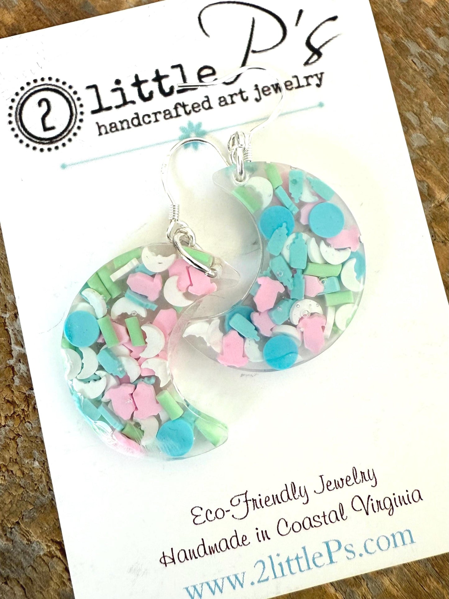 Over the Moon Handmade Earrings New Baby Unique Jewelry