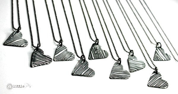 Tree Bark Heart Necklace - Gift for Her Tree Bark Hearts Heart Necklace True Love Original Design