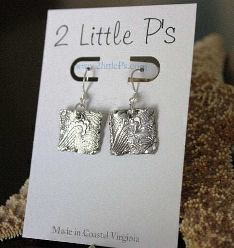 Waves earrings, beach jewelry, ocean jewelry, Silver Earrings
