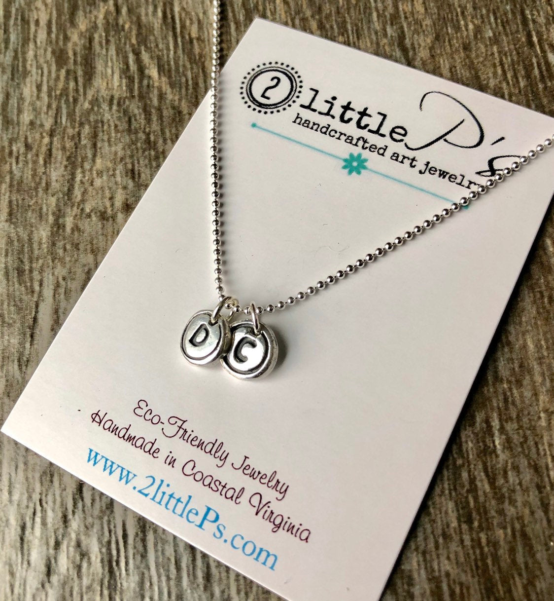 Typewriter Keys Personalized Jewelry Minimalist Letter Necklace Letter Typewriter Charms Choose YOUR LETTERS (TWO)