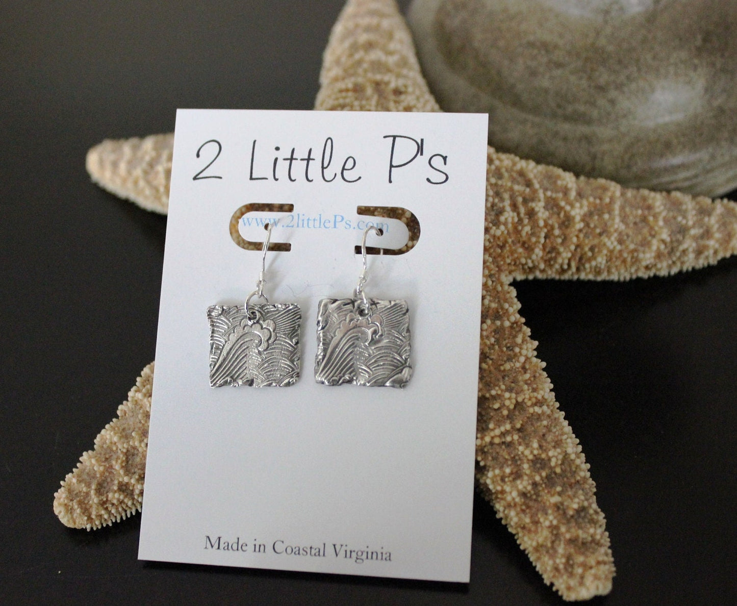 Waves earrings, beach jewelry, ocean jewelry, Silver Earrings