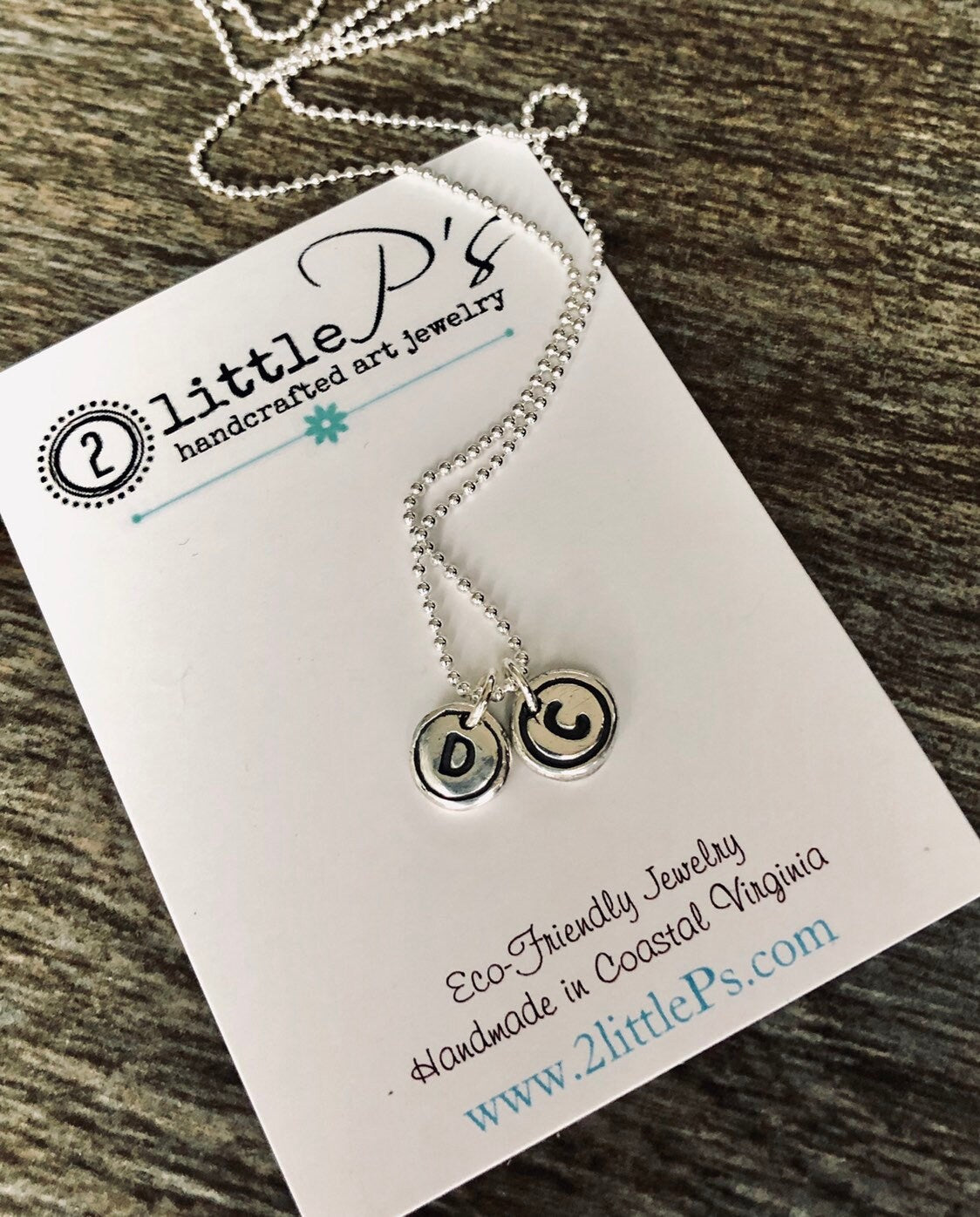Typewriter Keys Personalized Jewelry Minimalist Letter Necklace Letter Typewriter Charms Choose YOUR LETTERS (TWO)