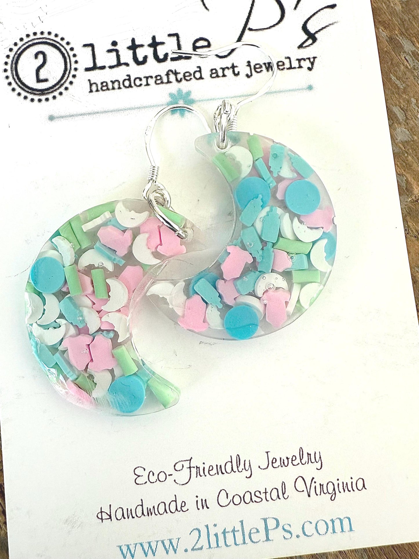 Over the Moon Handmade Earrings New Baby Unique Jewelry