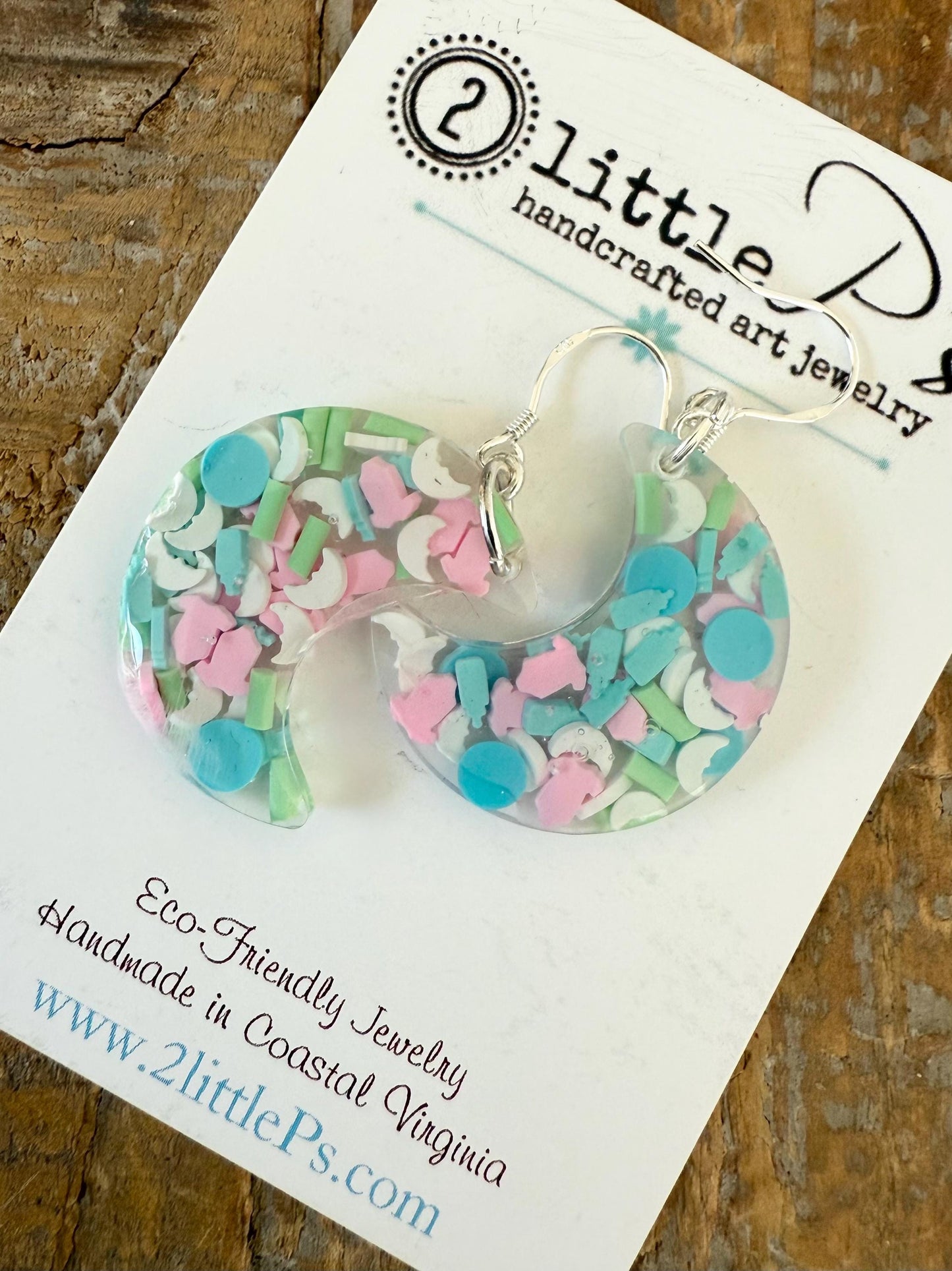 Over the Moon Handmade Earrings New Baby Unique Jewelry