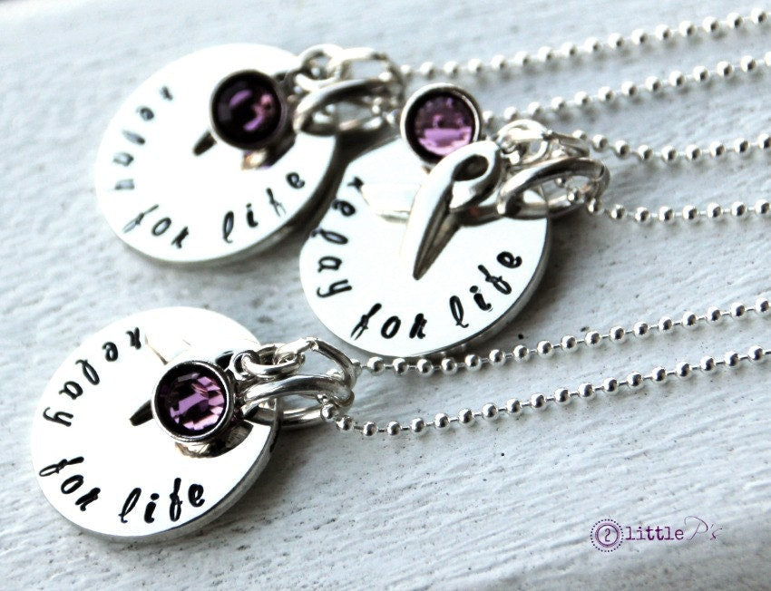 Relay for Life Necklace, Cancer Sucks, Faith Hope and Love, Gift for her