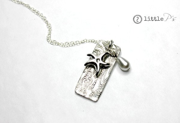 Beach Jewelry, Ocean inspired, Cool Water, Tidal Necklace, Nautical Jewelry, Nautical Necklace