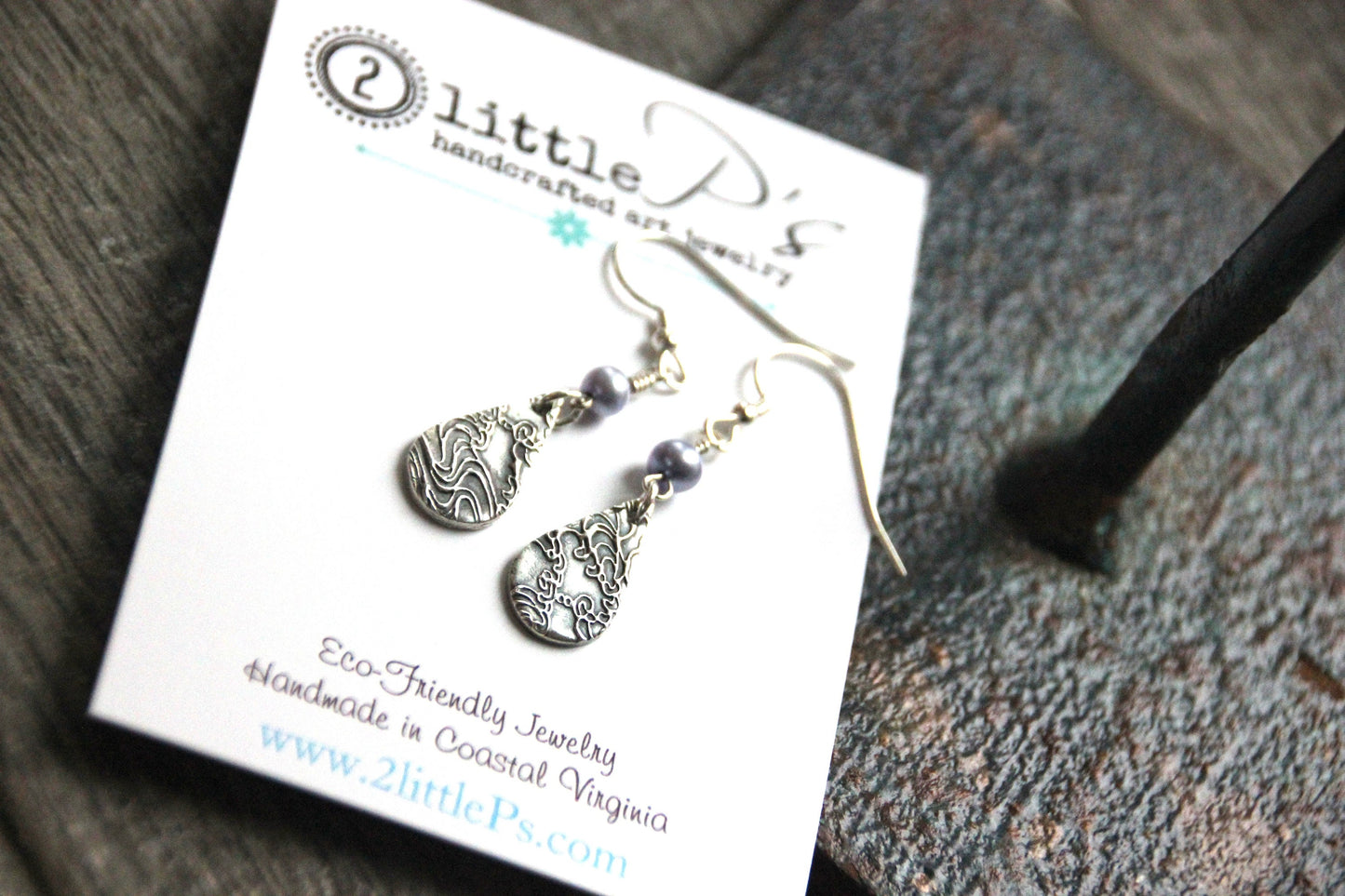 Ships Today, Serenity Drop Earrings, Cool water Jewelry, Bridesmaid Gift