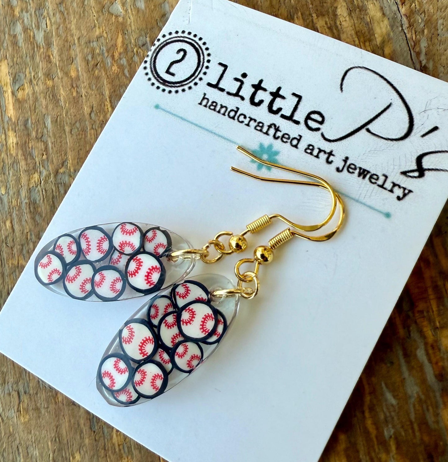 Baseball Resin Earrings – Handcrafted Sports Fan Jewelry for Game Day