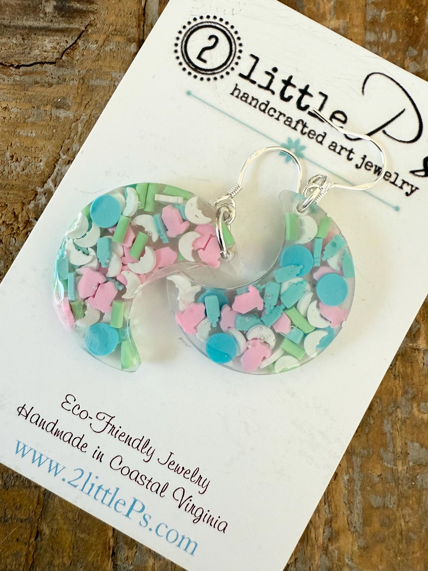Over the Moon Handmade Earrings New Baby Unique Jewelry