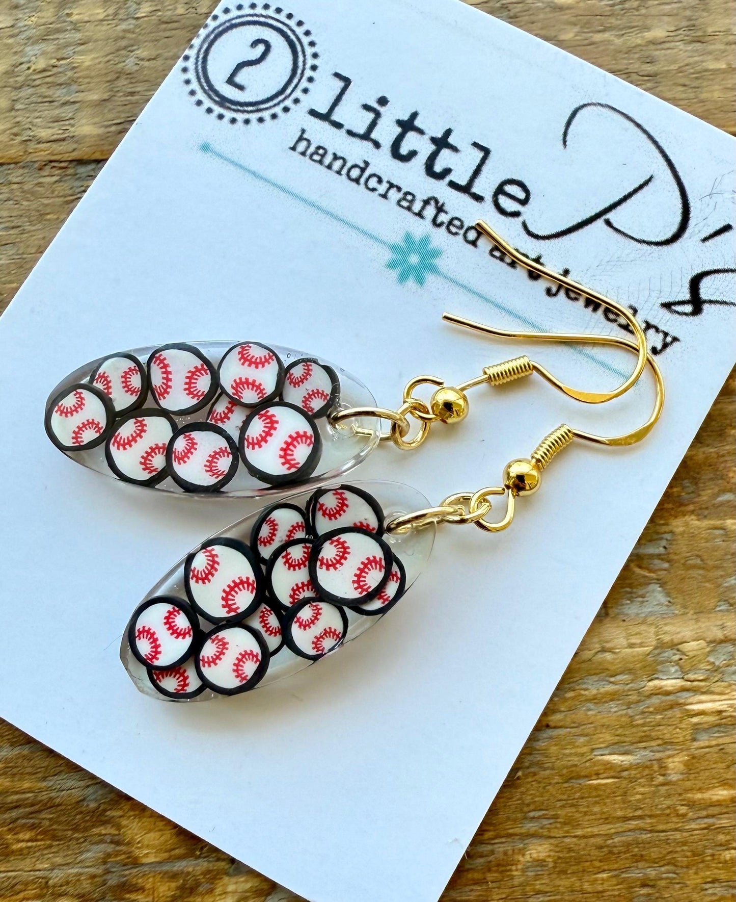 Baseball Resin Earrings – Handcrafted Sports Fan Jewelry for Game Day