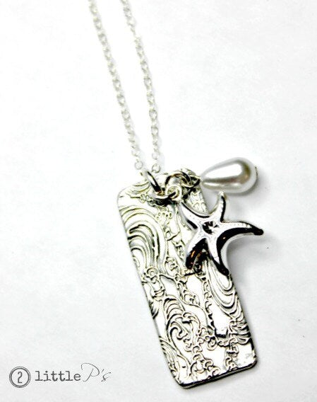 Beach Jewelry, Ocean inspired, Cool Water, Tidal Necklace, Nautical Jewelry, Nautical Necklace