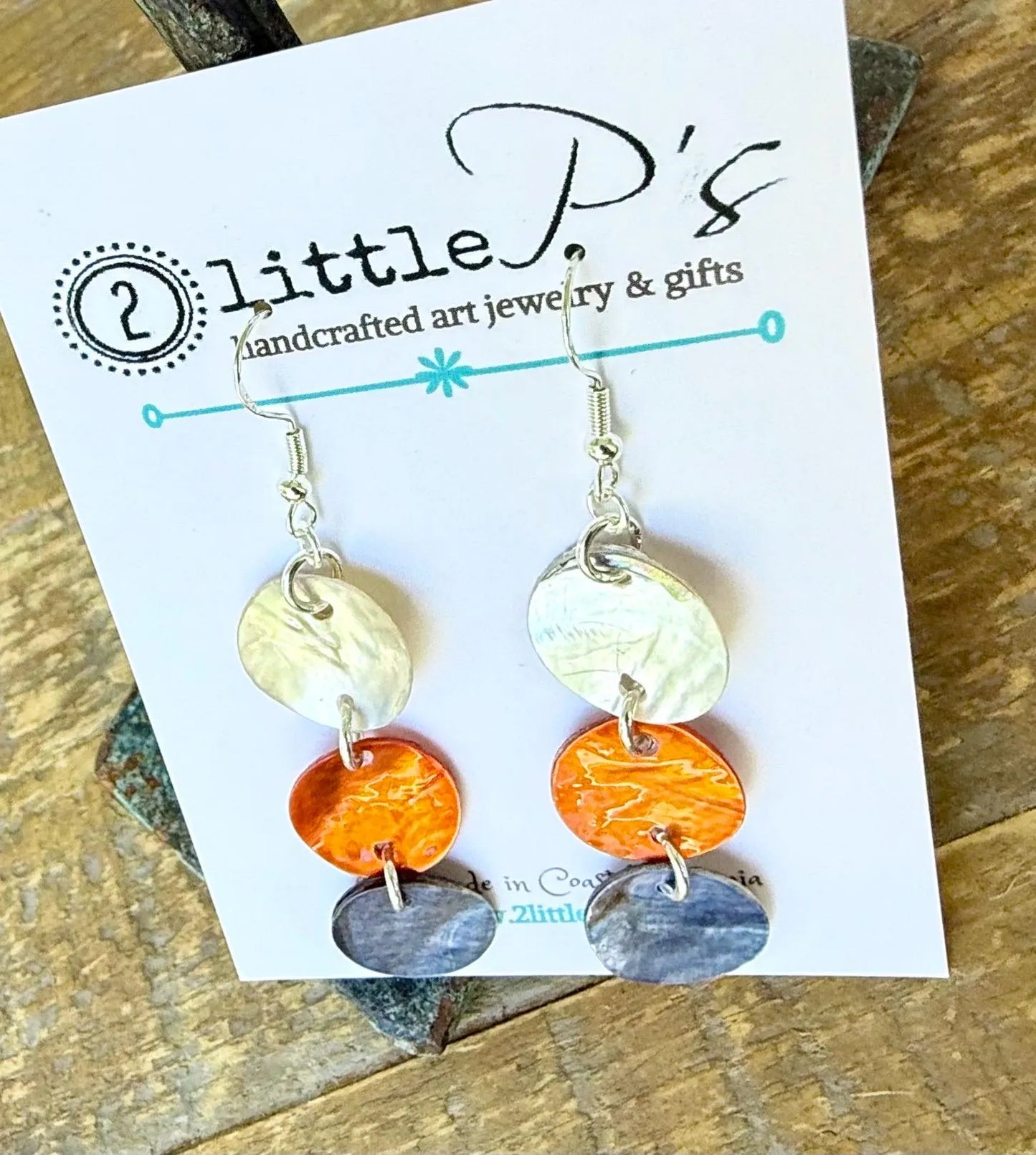 Handcrafted Shell Dangle Earrings – Sterling Silver Findings | 2littlePs
