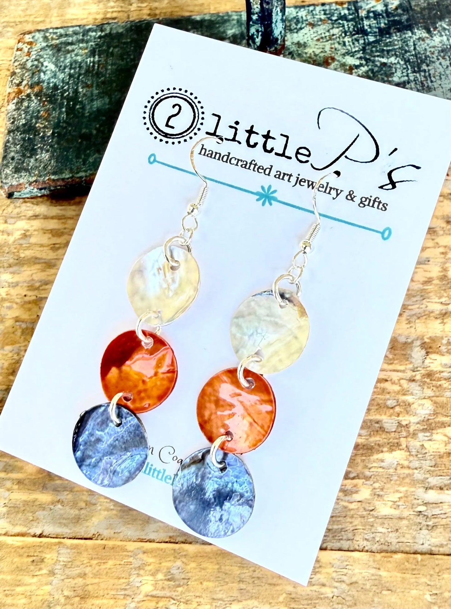Handcrafted Shell Dangle Earrings – Sterling Silver Findings | 2littlePs