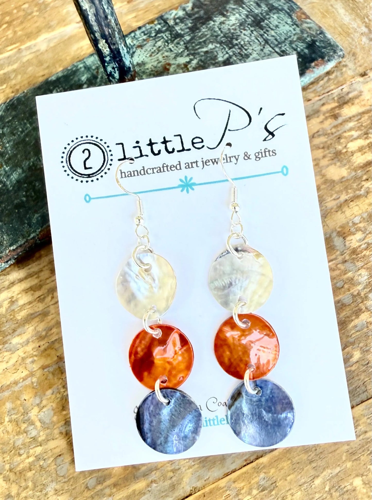 Handcrafted Shell Dangle Earrings – Sterling Silver Findings | 2littlePs