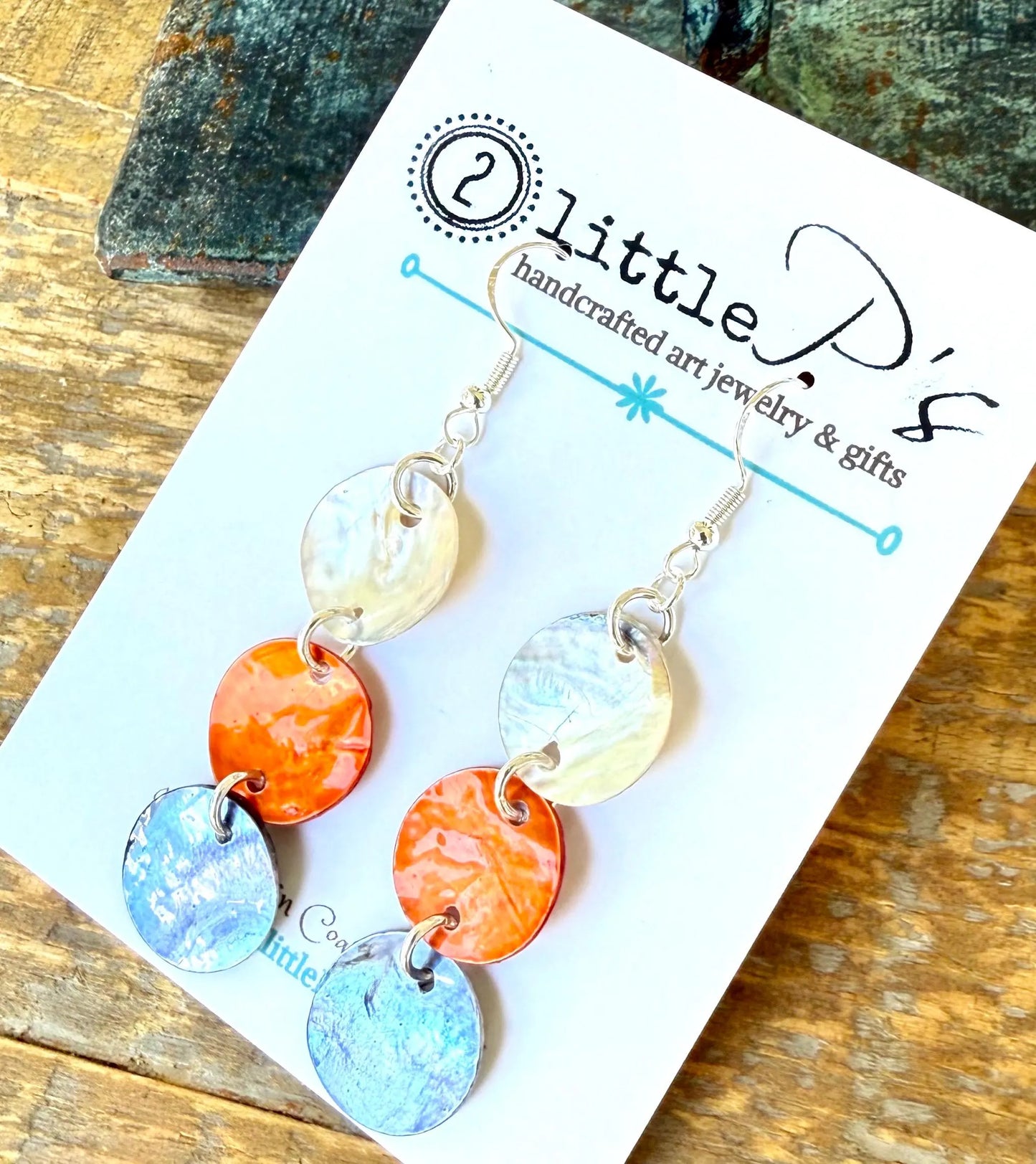 Handcrafted Shell Dangle Earrings – Sterling Silver Findings | 2littlePs