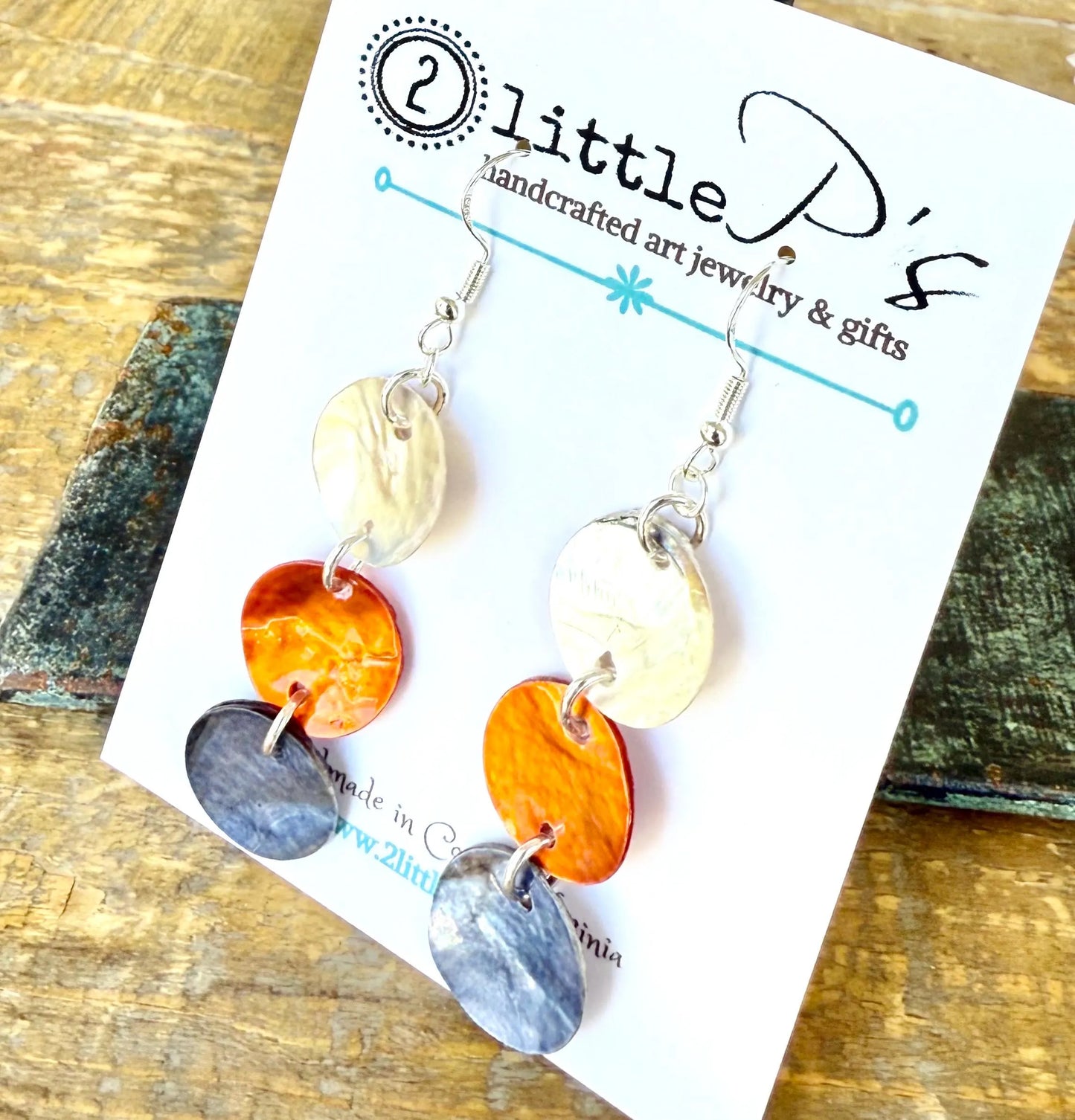 Handcrafted Shell Dangle Earrings – Sterling Silver Findings | 2littlePs