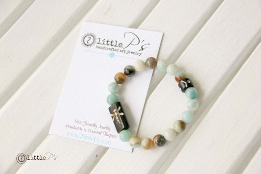 Dragonfly Stackies, Elastic Stretch Bracelet, Dragonfly Bead Bracelets, Cool Gift for her