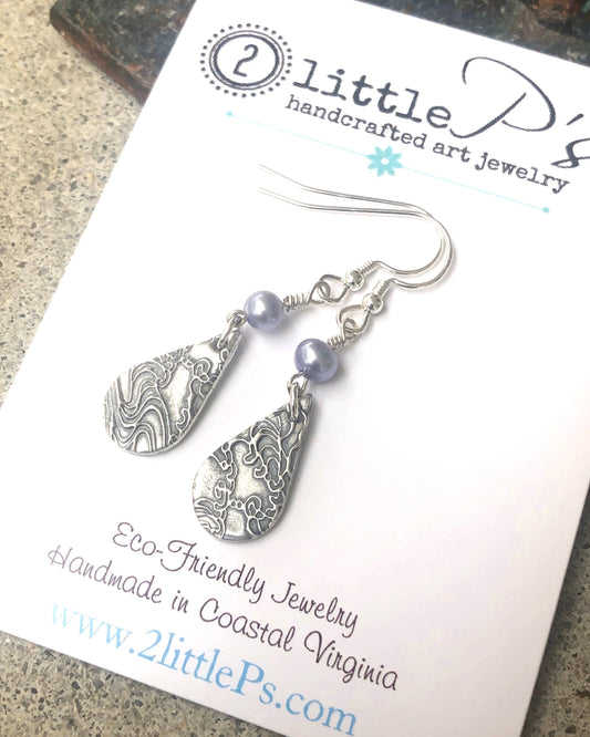 Ships Today, Serenity Drop Earrings, Cool water Jewelry, Bridesmaid Gift