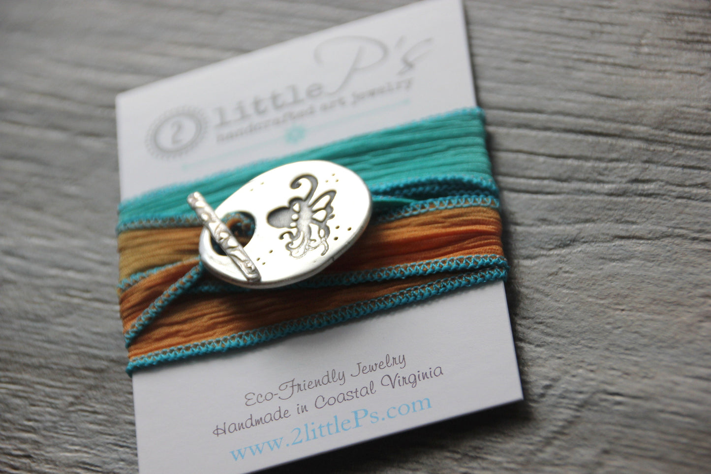 Ships Today, Silk Wrap Bracelet Nautical Beachy Octopus Beach Lover NEW DESIGN