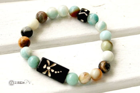 Dragonfly Stackies, Elastic Stretch Bracelet, Dragonfly Bead Bracelets, Cool Gift for her