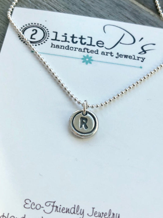 Typewriter Key Letter Personalized Jewelry Minimalist Letter Necklace  Letter Typewriter Charms  Choose YOUR LETTER (ONE)