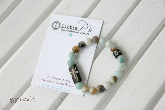 Dragonfly Stackies, Elastic Stretch Bracelet, Dragonfly Bead Bracelets, Cool Gift for her