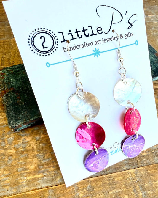 Handcrafted Shell Dangle Earrings – Sterling Silver Findings | 2littlePs