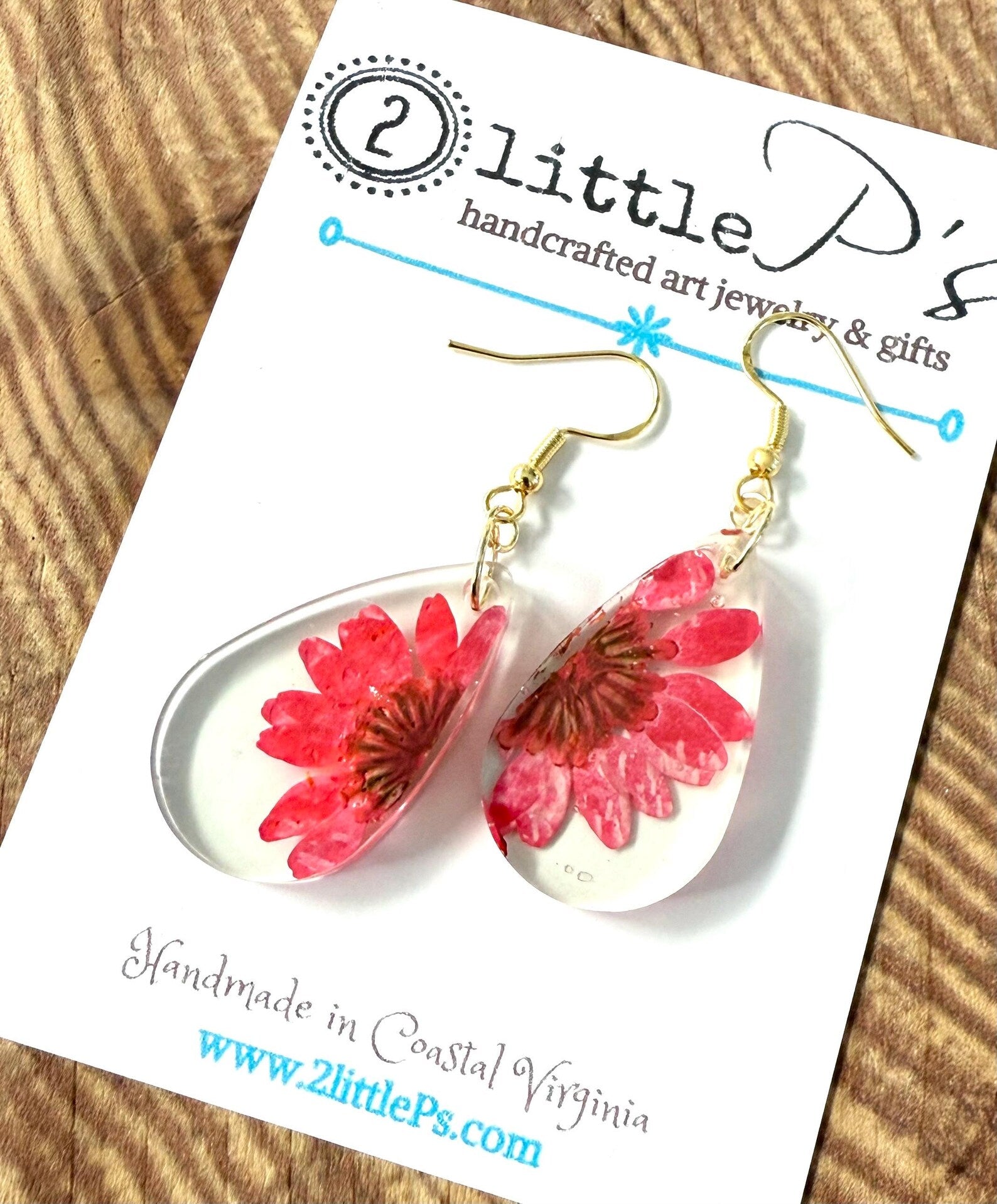 pressed floral earrings